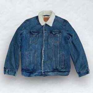 Levi's Men's Blue Sherpa Lined Denim Jacket